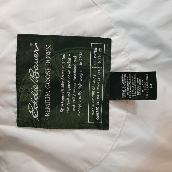 Eddie Bauer goose down womens vest size M winter white beautiful piece! - Picture 10 of 17